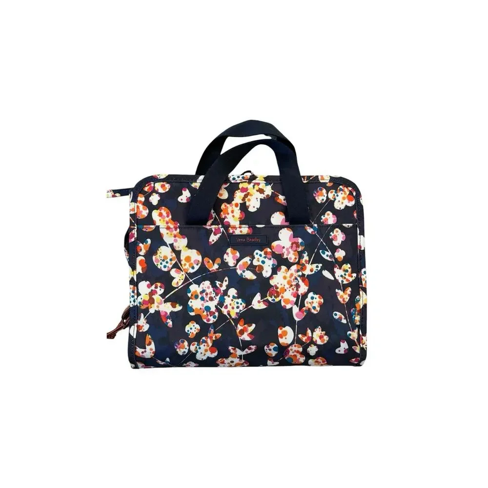 Vera Bradley Lighten Up Hanging Travel Organizer Cut Vines Navy Floral Toiletry